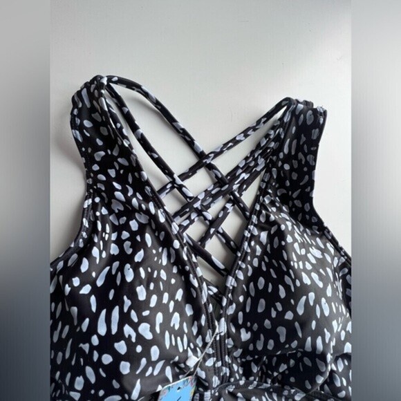 Yonique Tankini Tops for Women No Bottom Flowy Bathing Suit V Neck Swim Top S. - Picture 8 of 11